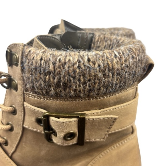 Cliffs by White Mountain Marlee Ankle Boots Top/Side Buckle  Hiking Size 7.5 Tan - Picture 8 of 15